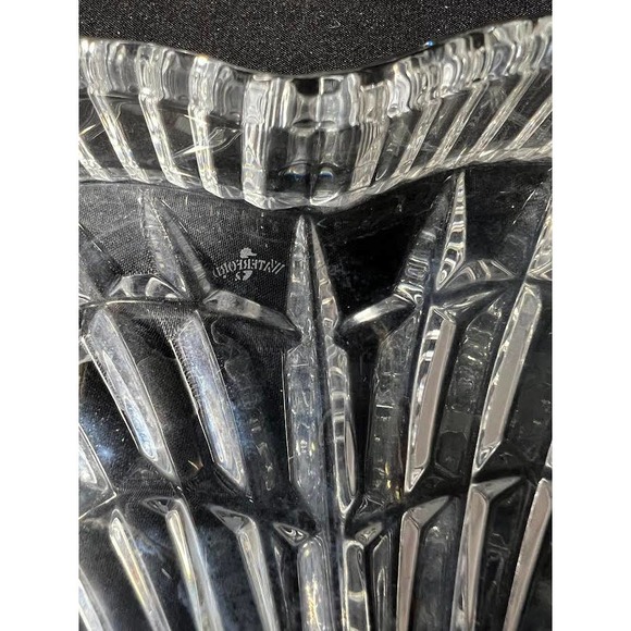 Signed Waterford Cut Crystal Heart Shaped Tray - Picture 3 of 6